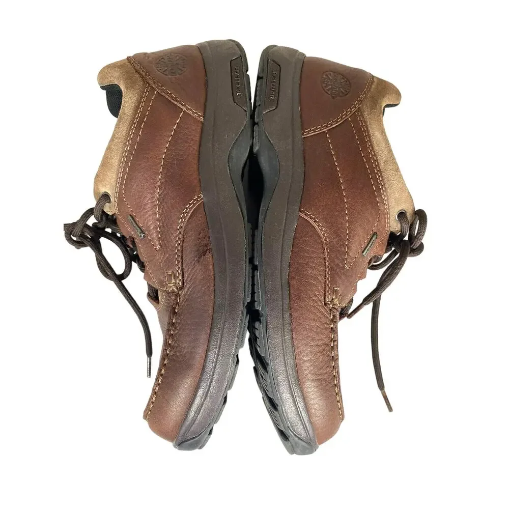 Dunham Men's Brown Leather Exeter Low Lace Up Hiking Shoes Gore-Tex‎ Size 9D